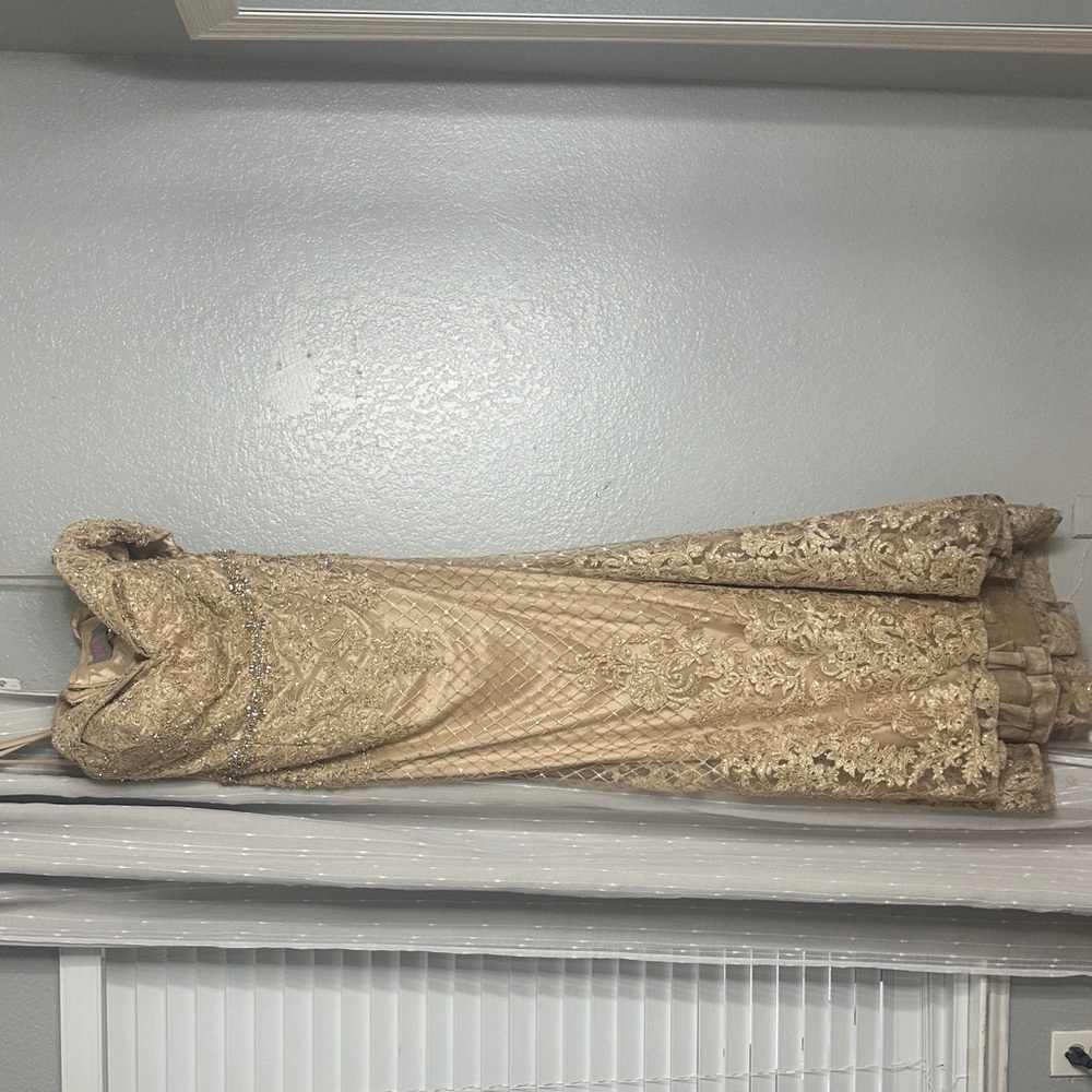 Mason Gold Lace Wedding Dress